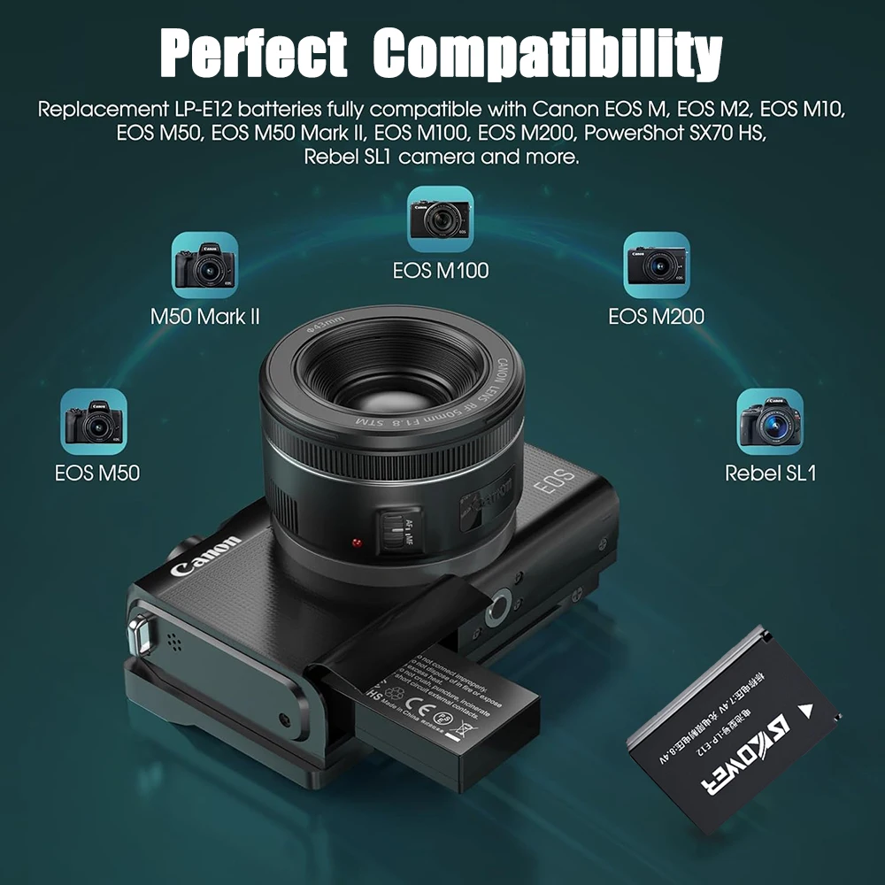 Neuer LP-E12 Kamera-Akku für C – Canon Camera Eos M50 Mark Ii Bewertung und Preis